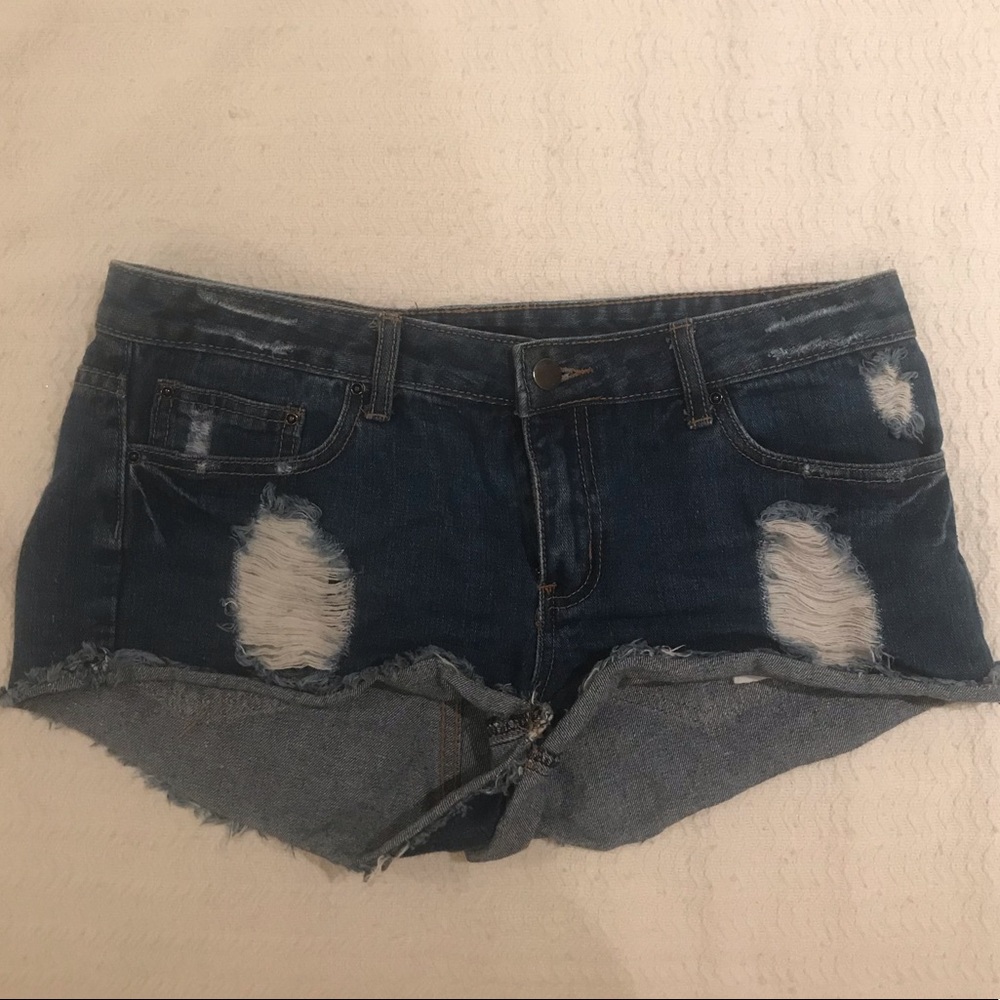 Ripped Jean Shorts